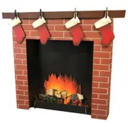 Advanced Graphics 2569 45 x 50 x 6 in. 3D Fireplace Wall Decal