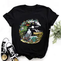 在飛比找蝦皮購物優惠-定制 Cartoon T-shirt日本動漫龍貓Totoro