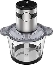Electric Food Chopper, Multifunctional Food Processor, Vegetable & Fruit Slicer with 4 Stainless Steel Blades, 500W Meat Grinder with 3L Glass Bowl, LED Touch Control for Vege/Meat/Egg