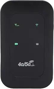 4G LTE Portable WiFi Hotspot for Travel, 5G Mobile Hotspot with 3200mAh Battery, SIM Card Slot, Plug and Play, 10 Connected Devices