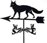 Wind vanes, Outdoor Garden Weathervane with Animal Ornament, Pigeon Fox Wolf Weather Vane Hollow Wind Direction Indicator for Roof Paddock Decoration