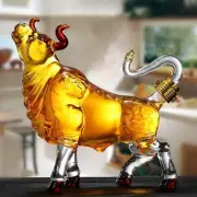 Glass Liquid Decanter Animal Bull Wine Decanter Iced Tea Honey Dad Juice