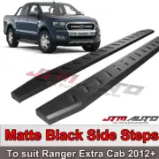Heavy Duty Steel Black Side Steps to suit Ford Ranger Space Cab PX 2012-2022 (for: Ford)