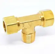 5/8" Tube OD Compression x 1/2" Male Npt Center Branch Tee Fitting HVAC Air