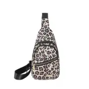 NNEDSZ Leopard Print Women's Quilted Sling Bag - Stylish Crossbody Shoulder Back