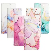 Marble Paint Leather Wallet Crossbody Phone Case for Vivo Y77 S10E V23E Y02S