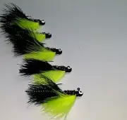 5 Yellow Belly - Crappie, Bluegill, Bream 1/16 th oz. Jigs