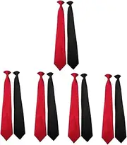 STOBAZA 10 Pcs Button Tie Pre-Tied Tie Wedding Necktie Accessories Adjustable Ties Men Necktie Accessories Mens Black Necktie Suit Accessories White Tie Bow Tie Tight Polyester Office