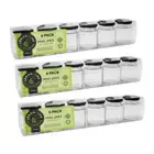 18PK Lemon & Lime 95ml Glass Hexagonal Jar Black Lid Kitchen Container Storage