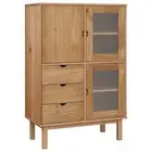 Highboard Storage Cabinet Cupboard Living Room OTTA Solid Wood Pine vidaXL