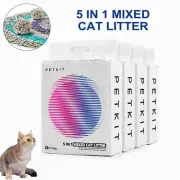 PETKIT 5 in 1 Mixed Cat Litter 4 Pack Strong Clumping Odor Control Dust Free
