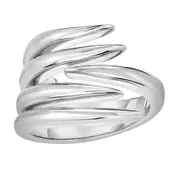 Sterling Silver Fancy Graduated Vine Ring, Size 7