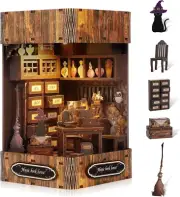 DIY Miniature Book Nook Kit with LED – Magic House Bookshelf Decor