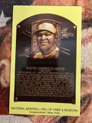 David Ortiz Postcard - 2022 Baseball Hall of Fame Induction Plaque - Red Sox