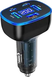 Phone Car Charger, 5-in-1 Quick Cell Phone Automobile Chargers, Portable Automotive Accessories for Sedan Vehicles MPV Pickup Truck