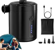 Small Air Pump,Portable Air Pump for Balloons and Inflatables - Deflator Mattress Inflator with Nozzles Wireless Compressor Tool for Kayak Camping Floats