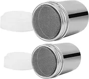 Stainless Steel Cocoa Shaker Lid Reusable Powdered Sugar Shaker Duster for Baking Sugar Shaker Duster
