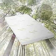 Memory Foam Mattress Topper with Bamboo Cover-King 203x183x4 cm, 4cm Mattress Pad King Size with Removable Washable Cover,Comfort Support Pressure Relief