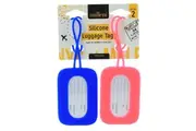 2PK Milleni Travel Luggage Tags Address Name 0.3 x 6 x 9 cm - Multicolor