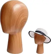 CHADWICK Mannequin Head Block, Hat and Wig Display Stand, Imitation Wooden Wi...