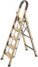 step ladder 6/5/4 Steps Ladder Stool with Handle， Heavy Duty Steel Sturdy Wide Pedal Step Stools Ladder Folding Lightweight, Anti-Slip Portable Collapsible Ladder Kitchen Small Step Stool folding step