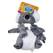 Happy Tails Hide & Seek Dog Toy Kuala Bear With Baby Squeakers Burrowing Plush