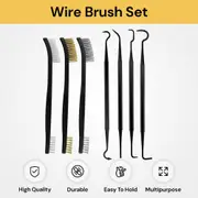 Wire Brush Set - Portable & Multipurpose - 7Pcs