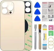 Back Glass Replacement Compatible with iPhone 13 Pro Max 6.7-Inches with Repairing Kit and Installation Manual (Gold)