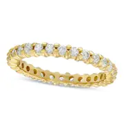 1.0 CT. T.W. Natural Diamond Prong Eternity Band in Solid 14K Gold