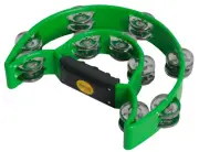 Mano Percussion Cutaway Tambourine - Green