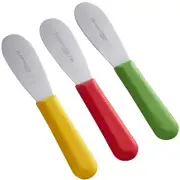 Dexter-Russell Sani-Safe 3-Pack 3 1/2" Smooth Spreaders Red, Yellow, green