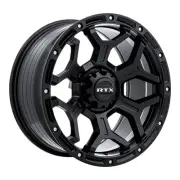 17x9 RTX Goliath Satin Black with Milled Rivets Wheel 6x5.5 (0mm)