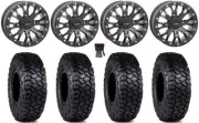 System 3 SB-4 15" Wheels Black (4+3) 30" Intersect Tires RZR XP 1000 / PRO XP