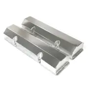 Bandit Accessories Valve Cover Set 6147; Satin Fabricated Aluminum for SBC