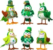 Capoda 6 Pcs Plush Bird Decorations Bird Figurines Doll Table Ornament Plush Bir