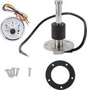 X AUTOHAUX 100mm Fuel Sending Unit and Gauge Kit 240-33 Ohms 3.9" Boat Fuel Tank Sending Unit Fuel Water Level Sensor and Fuel Gauge for Boat Car Truck RV