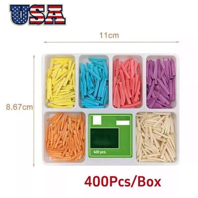 400Pcs Dental Fixing Wooden Wedges Interdental Composite Restoration Matrice USA