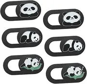 Angoily 6pcs Camera Cover Webcam Front Stand Slider Slides Abs Black