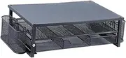 Computer Monitor Stand Riser, Laptop Riser with Drawer Multifunction Storage Office Supplies Desk Organizer Accessories, Balck