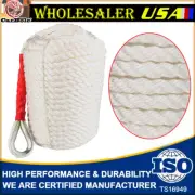 White Boat Dock Line 3Strand Braided 3/4"x 200' Feet Twisted Anchor W/Thimble