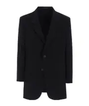 Yohji Yamamoto Single Breasted Tuxedo Jacket 4/L,2/S,M black
