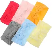 ERINGOGO 6pcs Hair Bands for Soft Elastic Headbands with Cute Bowknot Design Comfortable Fit for Boy Girl for Any Outfit Occasion