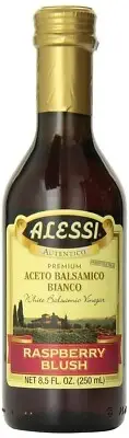 Alessi, White Balsamic Raspberry Vinegar, 8.50-Ounce (Pack of 6)