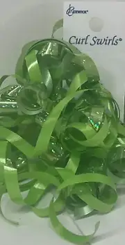 23" Lime Green Curling Ribbon Bow