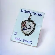 Vintage Sterling Silver Massachusetts Travel Shield Charm