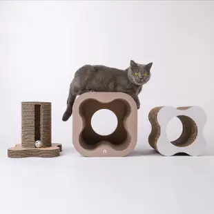 【PURROOM】雞蛋花貓抓板(玩具、隧道、窩、爬架 一物多用好好用)