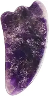 VICASKY 1Pc Amethyst Face Massage Roller with Scrapping Board Comfortable Eye Beauty Roller for Facial and Neck Massage Multi Functional Spa Tool present for Friends and Family