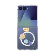Galaxy Z Flip7 Clear Magnetic Case Solar System2