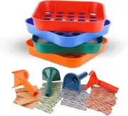Coin Counters Tubes & Coin Sorters Tray – 4 Color-Coded Coin Sorting Tray and Co