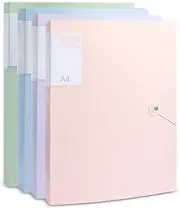 4Pcs A4 Display Book 60 Double Sided Pockets Display Book 30.8x23.6cm Paper Document Holder Waterproof Paper Storage Organizer Books Plastic Art Presentation Book for School Office Business